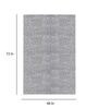 Grey Shaggy Fiber 4 ft x 6 ft Machine Made Carpet