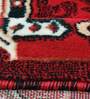 Red Persian Polyester 3 ft x 5 ft Machine Made Carpet