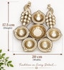 Traditional Peacock Design Metal Finish Diya Stand with 5 Tea Light Candle