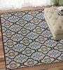 Grey Persian Polyester 3 ft x 5 ft Machine Made Carpet