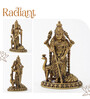 Golden Traditional Pure Brass Kartikeya Idol