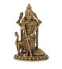 Golden Traditional Pure Brass Kartikeya Idol