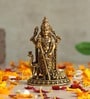 Golden Traditional Pure Brass Kartikeya Idol