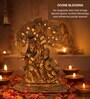 Golden Traditional Radha Krishna Idol