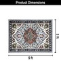 Traditional Texture Printed Polyester 3 X 5 Feet Machine Made Carpet