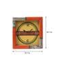Orange & Yellow Wood Traditional Tribal Traditional Wall Clock