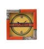 Orange & Yellow Wood Traditional Tribal Traditional Wall Clock