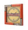 Orange & Yellow Wood Traditional Tribal Traditional Wall Clock
