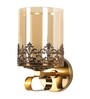 Mario Metal & Glass Wall Mounted Uplight Sconce (Gold)