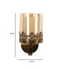 Mario Metal & Glass Wall Mounted Uplight Sconce (Gold)