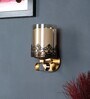 Mario Metal & Glass Wall Mounted Uplight Sconce (Gold)