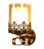 Mario Metal & Glass Wall Mounted Uplight Sconce (Gold)