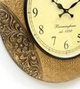 Gold Wood & Brass Drub Traditional Wall Clock