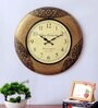 Gold Wood & Brass Drub Traditional Wall Clock