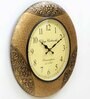 Gold Wood & Brass Drub Traditional Wall Clock