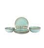 Tranquil 10 Pcs Green Ceramic Dinnerware Set