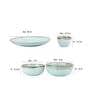 Tranquil 10 Pcs Green Ceramic Dinnerware Set