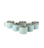 Tranquil 100ml Mint Green & Brown Ceramic (Set of 6) Tea Cup