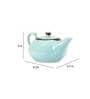 Tranquil 650ml Mint Green & Brown Ceramic Tea Pot