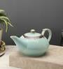 Tranquil 650ml Mint Green & Brown Ceramic Tea Pot