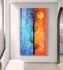 Tranquil Heights Glass Finish Vertical Wall Art