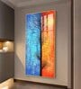 Tranquil Heights Glass Finish Vertical Wall Art