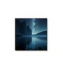 Tranquil Lakeside Canvas Printed Wall Painting Gold Frame