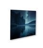 Tranquil Lakeside Canvas Printed Wall Painting White Frame