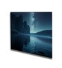 Tranquil Lakeside Canvas Printed Wall Painting White Frame