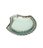 Tranquil Mint Ceramic Sea Shell Serving Platters (Set of 2)