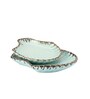 Tranquil Mint Ceramic Sea Shell Serving Platters (Set of 2)