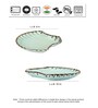 Tranquil Mint Ceramic Sea Shell Serving Platters (Set of 2)