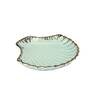 Tranquil Shelled Pastel Green 8 Inch Ceramic Appetizer Platter
