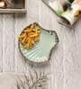 Tranquil Shelled Pastel Green 8 Inch Ceramic Appetizer Platter
