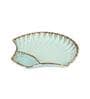 Tranquil Sea Shell Pastel Green 10 Inch Ceramic Appetizer Platter