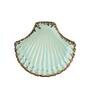 Tranquil Shelled Pastel Green 8 Inch Ceramic Appetizer Platter