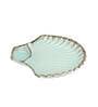 Tranquil Sea Shell Pastel Green 10 Inch Ceramic Appetizer Platter
