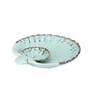 Tranquil Ribbed Pastel Green 10 Inch Ceramic Appetizer Platter