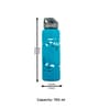 Tranquil Teal 750Ml Clear Grip Borosilicate Glass With Protective Silicone Sleeve Water Bottle