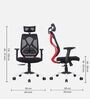 Transform Breathable Mesh Ergonomic Chair in Black And Red Colour