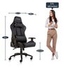Transformer Leatherette Gaming Chair in Black Colour