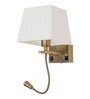 Transitional Bedside Wall Sconce with Flexible LED Reading Light