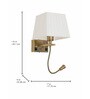 Transitional Bedside Wall Sconce with Flexible LED Reading Light