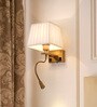Transitional Bedside Wall Sconce with Flexible LED Reading Light