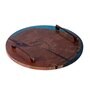 Translucent Aqua Wood Handcrafted Appetizer Platter