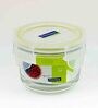 Transparent  165 ml Round Glass Airtight Break Resistant Food Storage Container