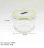 Transparent  165 ml Round Glass Airtight Break Resistant Food Storage Container