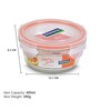Transparent  450 ml Round Glass Airtight Break Resistant Food Storage Container