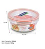 Transparent  850 ml Round Glass Airtight Break Resistant Food Storage Container