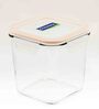 Transparent  920 ml Square Glass Airtight Break Resistant Food Storage Container